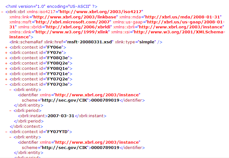 xbrl example from microsoft’s filing